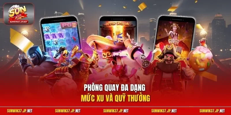 Phòng quay đa dạng mức xu và quỹ thưởng